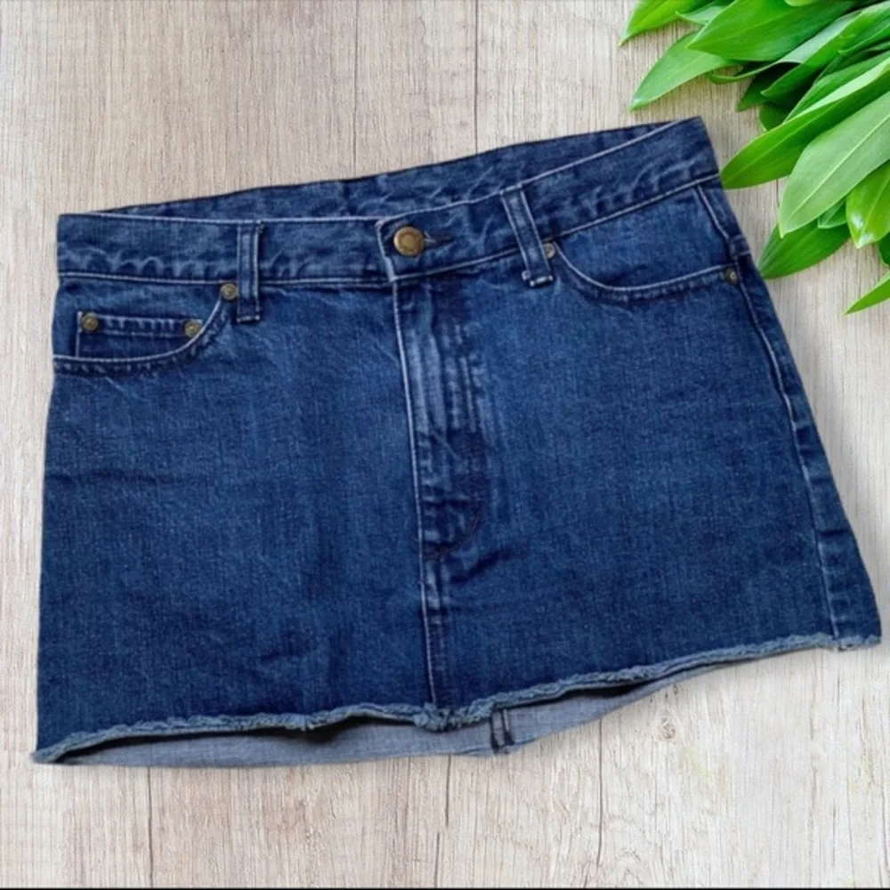Free People Denim Jean Blue Mini Skirt Size 0 - Picture 1 of 9
